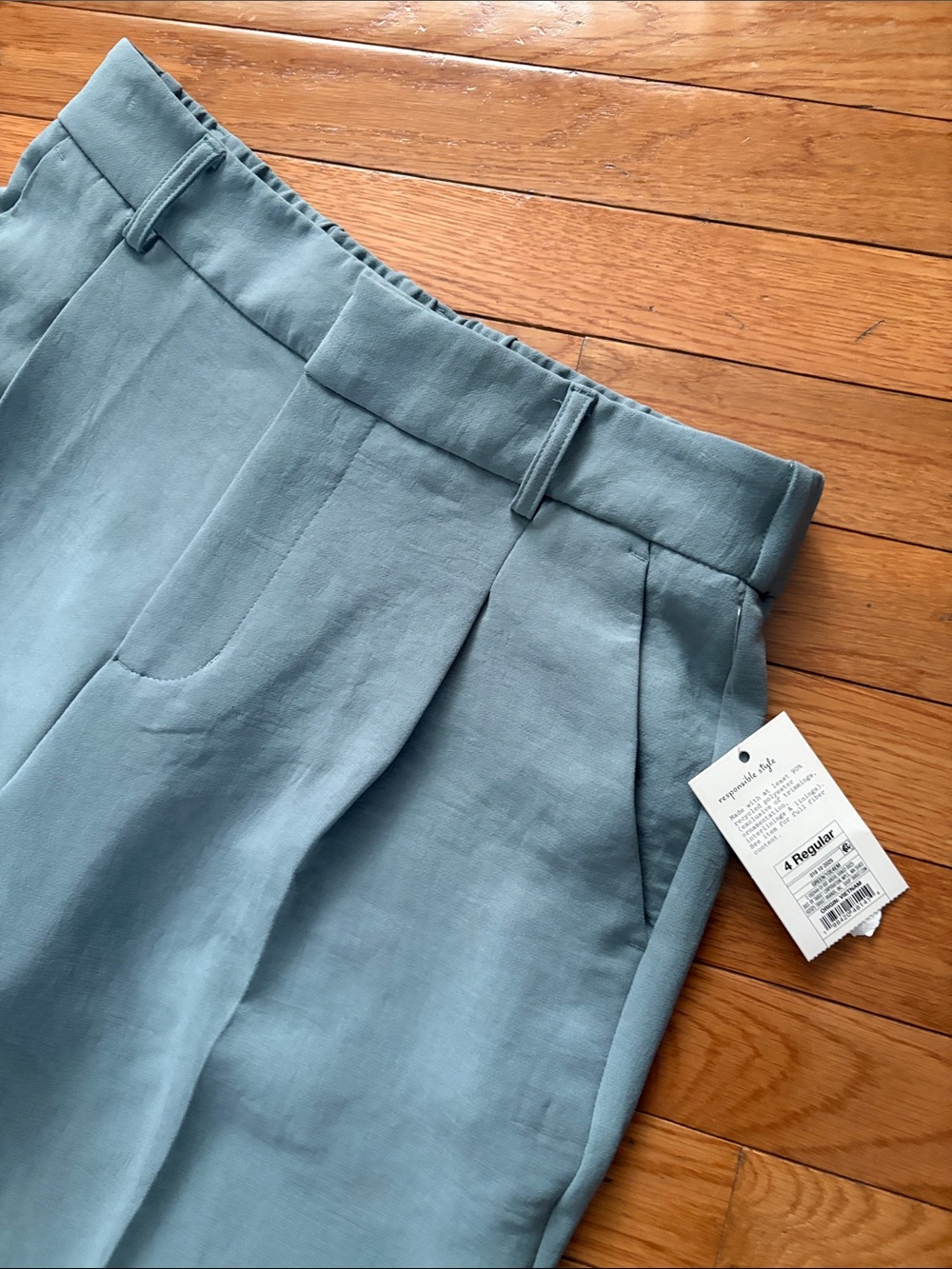 a new day Wide Leg Pleated Pants - Light sage green - Picture 5 of 7